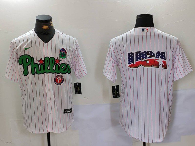 Men Philadelphia Phillies Blank White stripe Joint Name 2024 Nike MLB Jersey style 9025